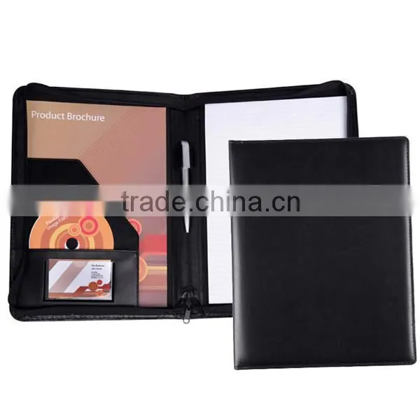 A4 presentation leather folio folder