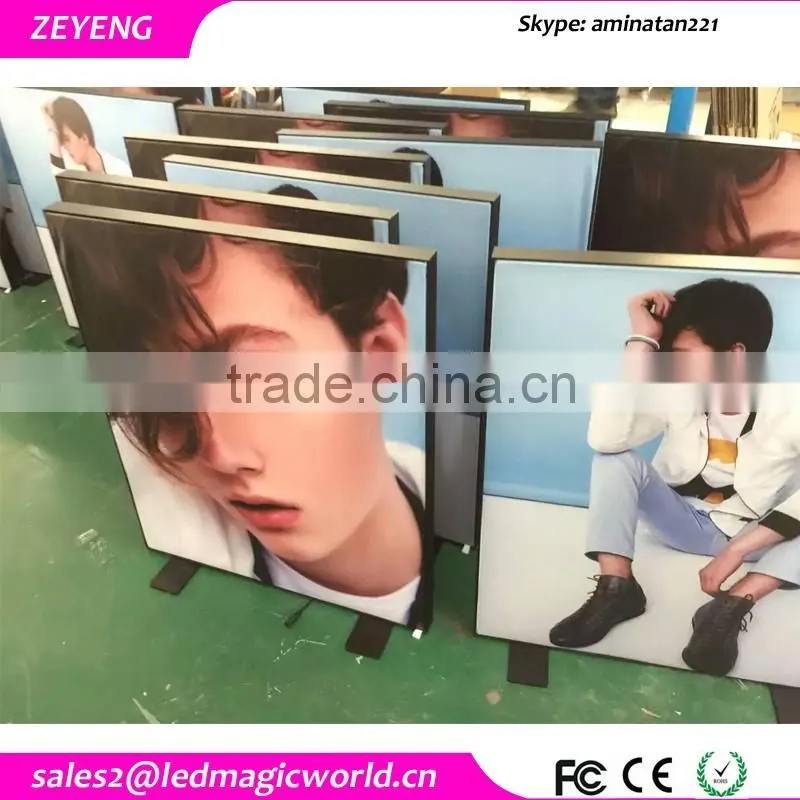 modern style led advertising frameless mobile store display diy frontlit fabric banner
