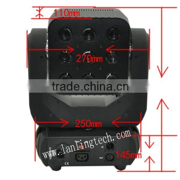 Green Matrix laser beam moving head light