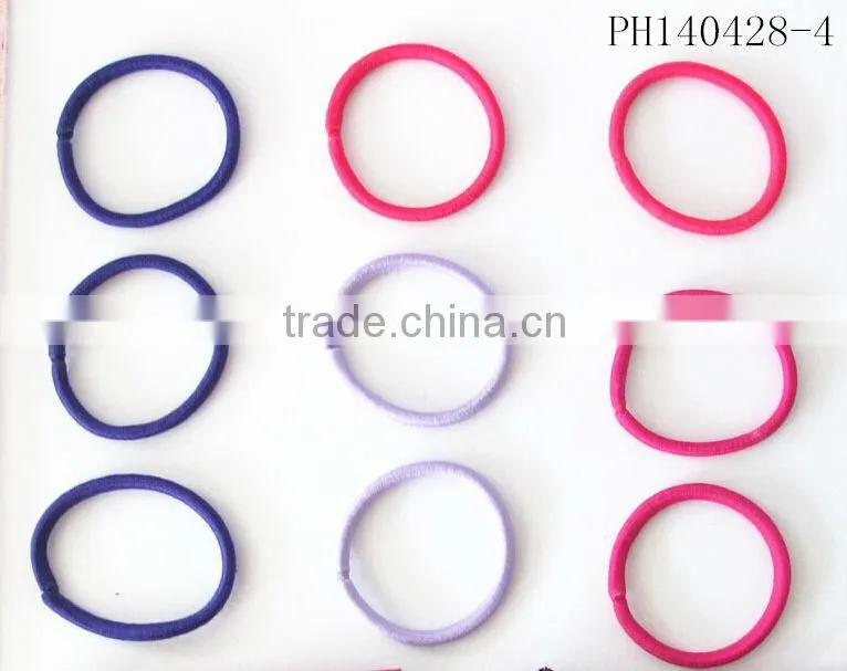 Rubber hair elastic,plain hair scrunchy, different color ponytail for girls
