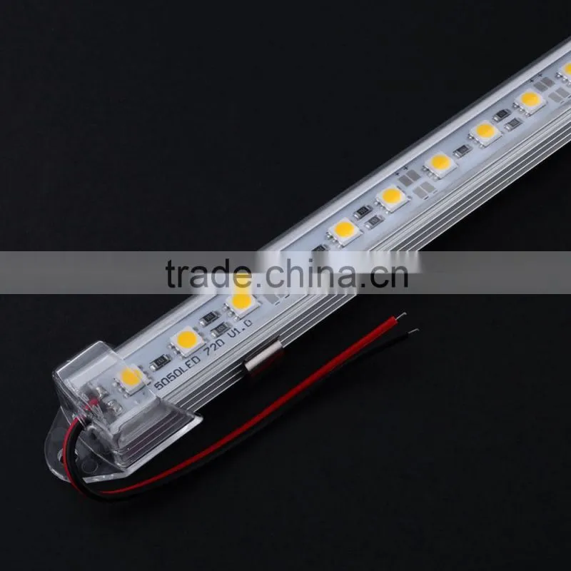 Waterproof Frost Cover Metal Cap DC12V 50cm 5050 SMD 36Leds/50cm Led Rigid Bars Strip light Bulbs Aluminum Slot