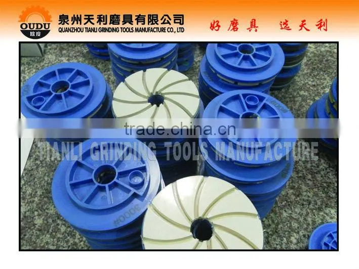 polishing edge pad/snail lock back pad