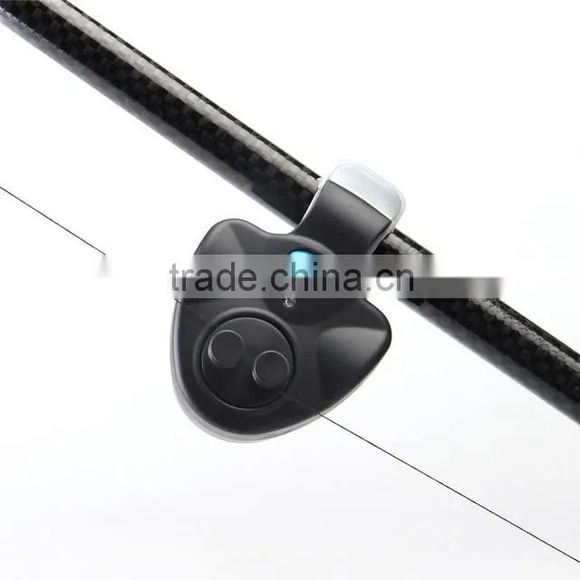 Black Universal Fishing Alarm Electronic Fish Bite Alarm Finder Sound Alert LED Light Clip On Fishing Rod