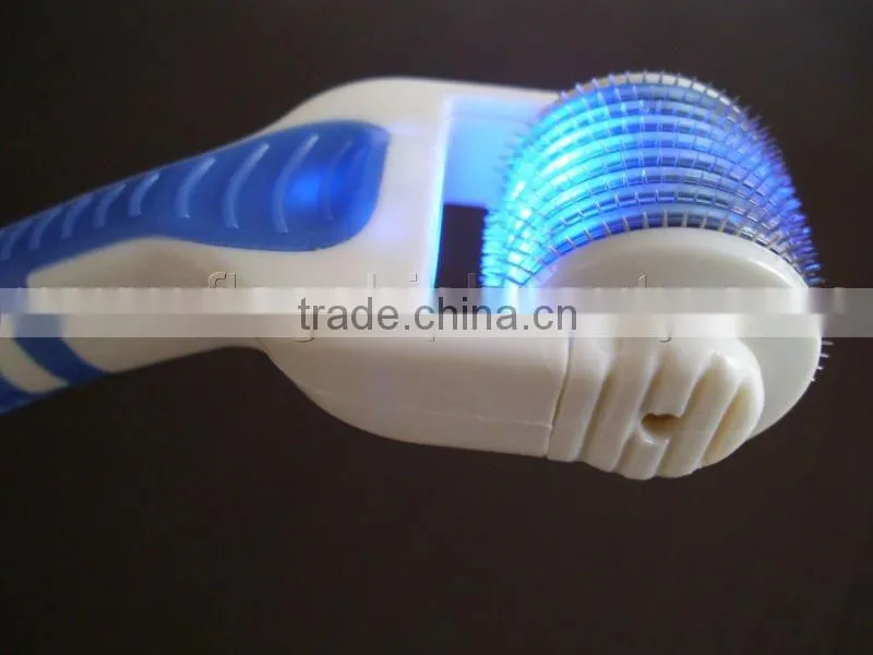 derma rolling system with Blue Red LED light