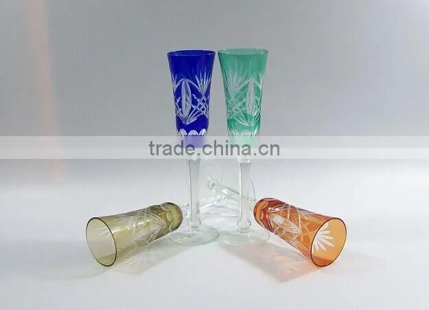 colorful champagne flutes winer glass cocktail glass WCA certificate