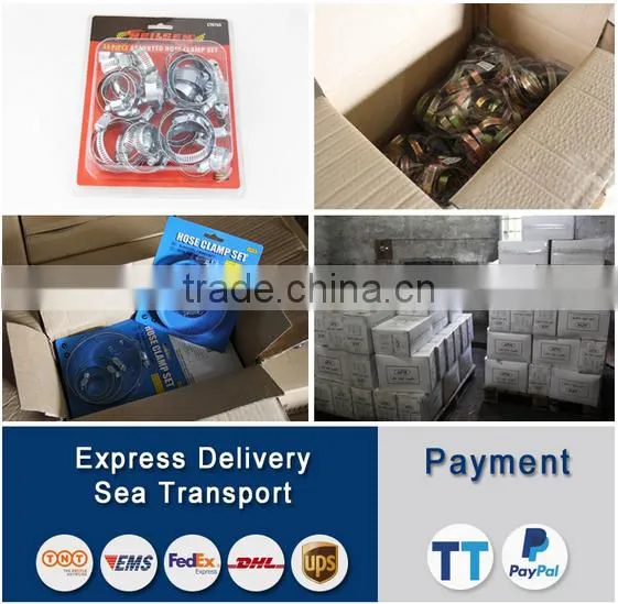 Promotional hardware strong stainless steel hose clamp,heavy duty metal hose clamp with nut