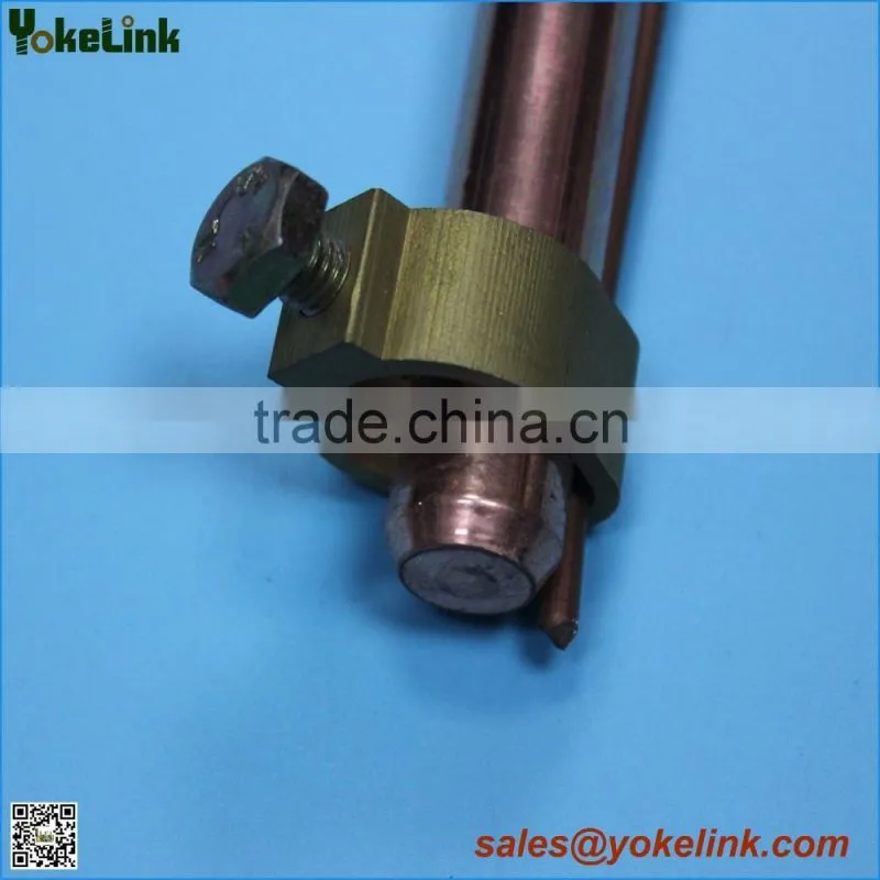 Copper clad Steel Pointed Earthing Rod with clamp