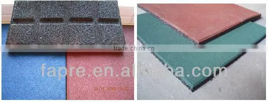 45mm Outdoor Walkway Wear-resistance Brickface Rubber Tile/Rubber Mat
