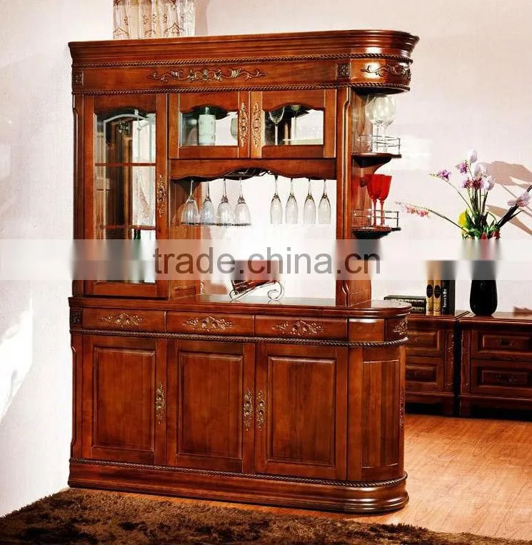 Antique Spanish style wooden living room cabinet