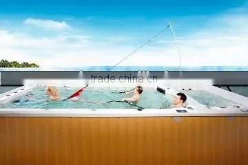 Big Plastic Swimming Pools Water Jet with 17" TV Powerful Air Jets for Adult