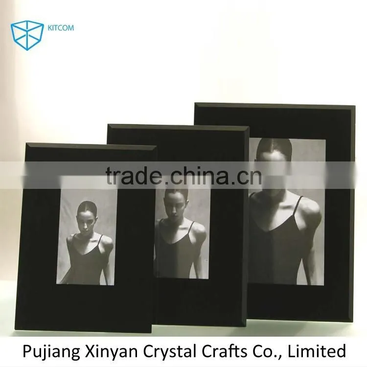 Best seller custom design transparent crystal table photo frame with good offer