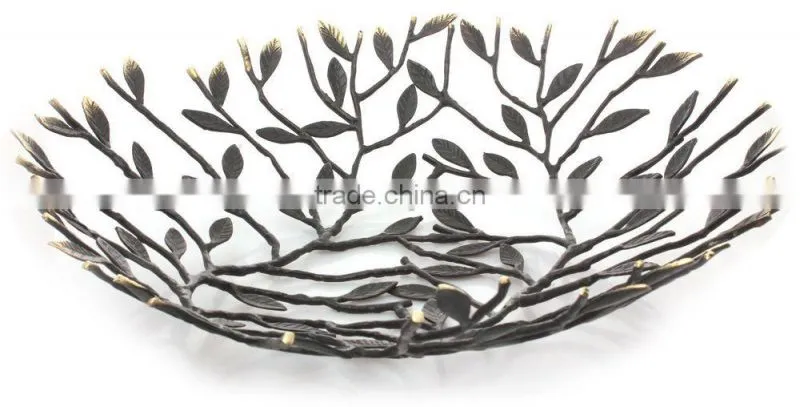 Two tone Metal bowls with inside gold color and outside different colors available