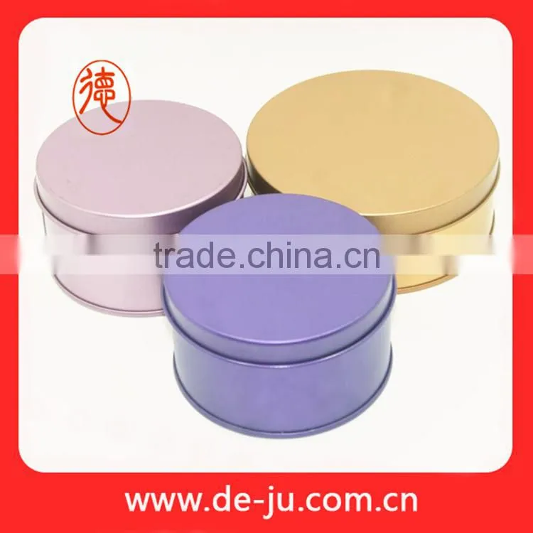 Tin sheet orange coat custom printed round gift boxes