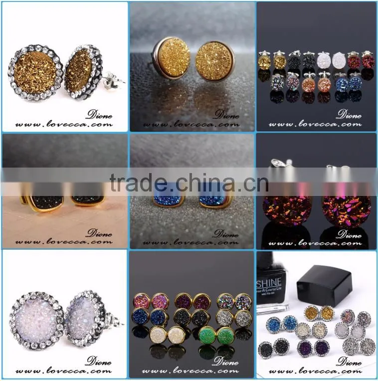 Natural Quartz Crystal Pendant, Druzy Gem Stone Pendant Charms