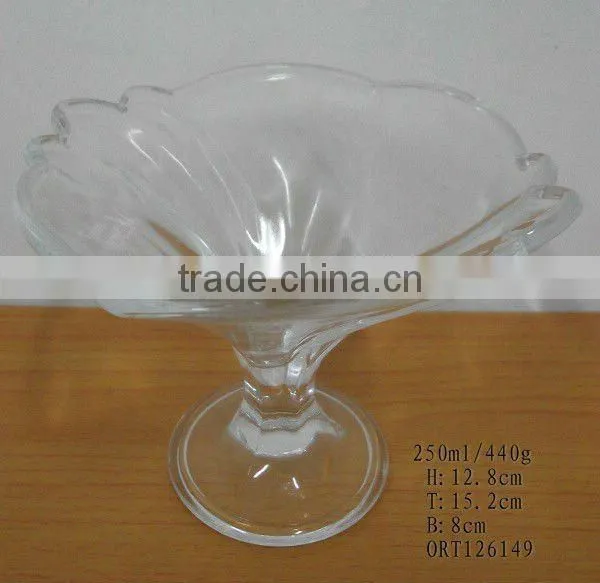 high quality glass ice cream cup