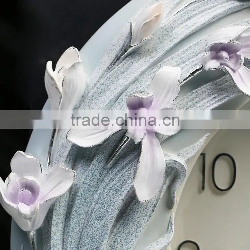 M0025 Momoda Living room Creative modern hanging fancy elegant 3D flower wall clock quiet quartz decoration large wall clock