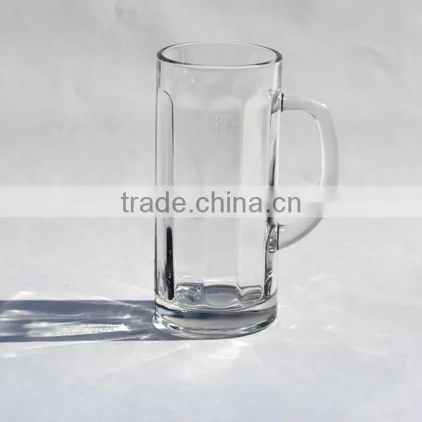 Round Thin Bottom Diamond Glass Beer Mugs