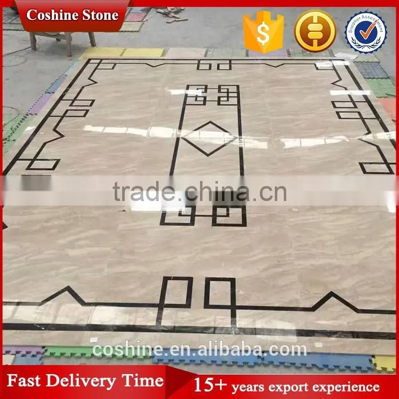 Custom-made natural marble stone watejet medallions