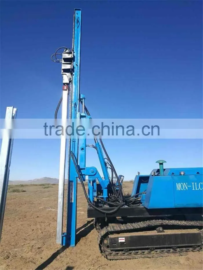 Solar post ramming piling machine for solar power plant project