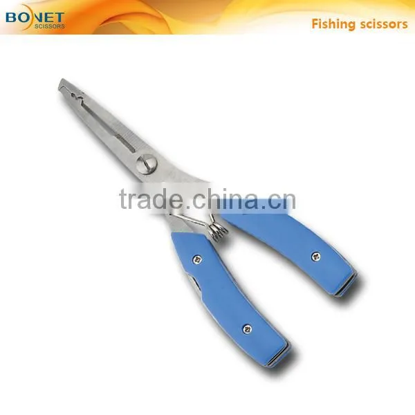 SFI0003B FDA qualified multi purpose Stainless steel folding fly fishing pliers scissor