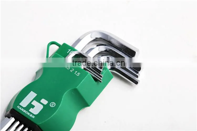 High Quality 9Pcs L Type Hex Key Set with Ball Head