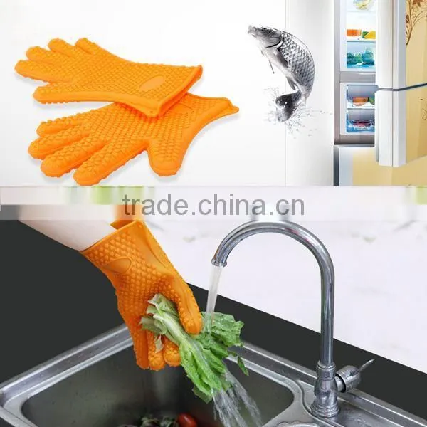Multi Using Heat Resistant Silicone Kitchen Oven Gloves