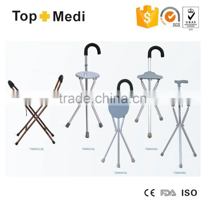 Topmedi retractable four-legged elderly cane walking stick