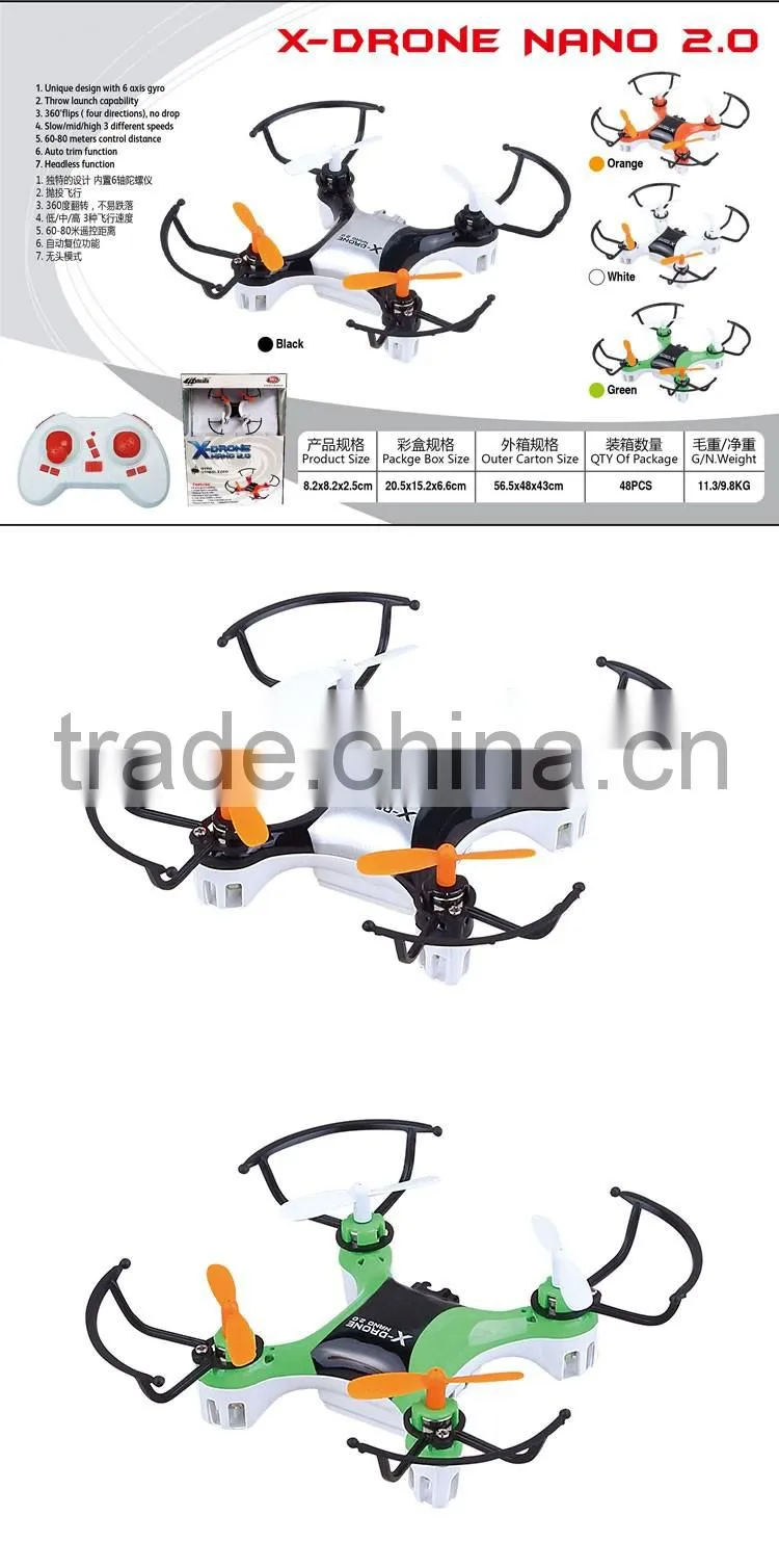 Throw launch capability drone mini with protection ring