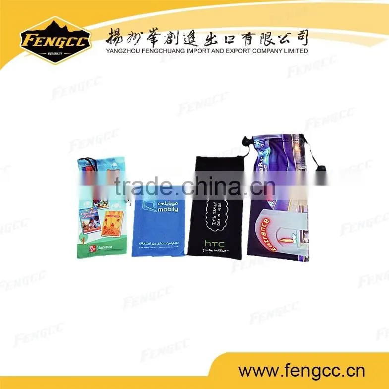 drawstring microfiber small phone pocket