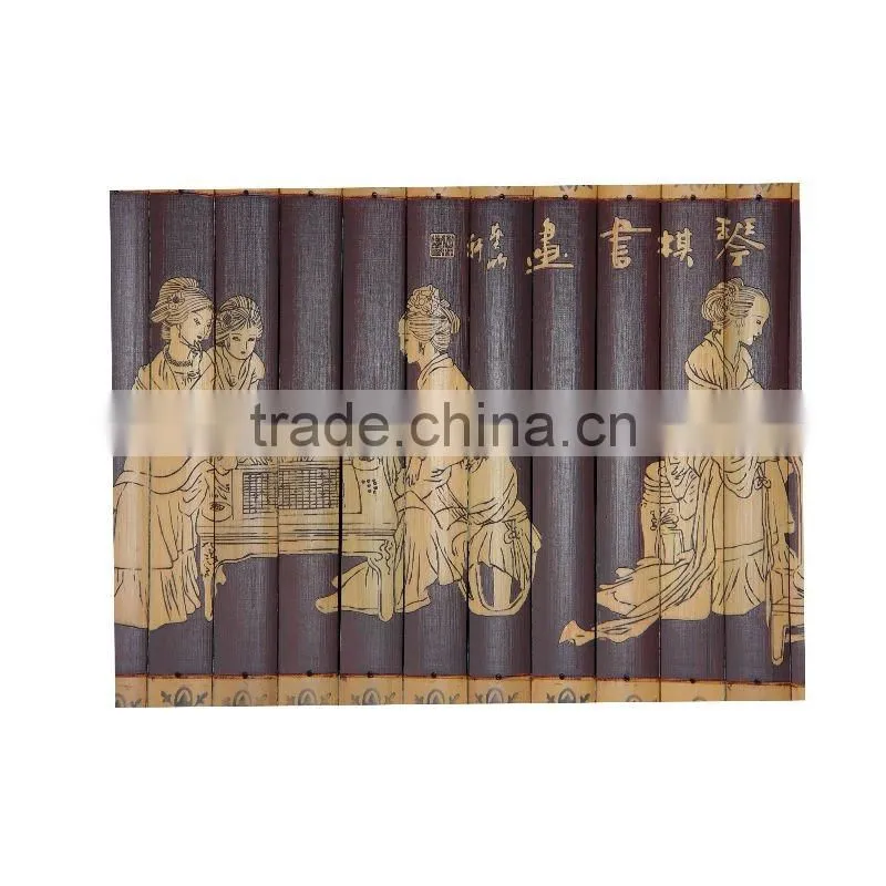 bamboo painting handicraft