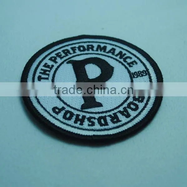 Custom cheaper high quality recycled embroidery patch for garments hats