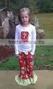 0257JXP baby boutique wholesale children pants sets lace rompers girls ruffle pants
