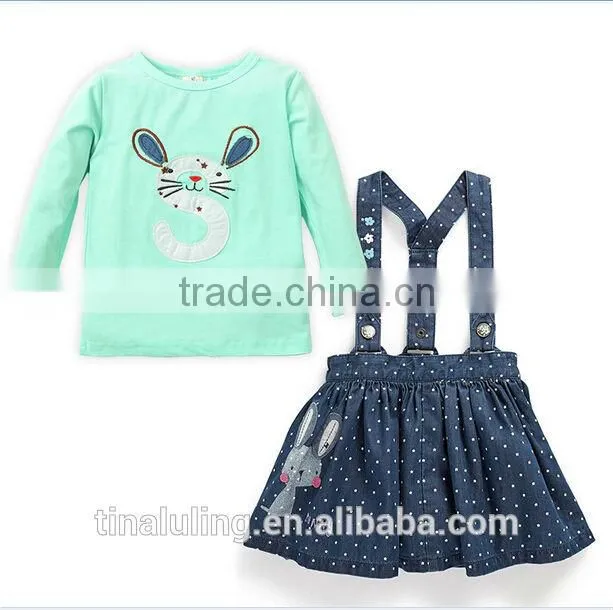 New Artival child clothing baby girls clothes sets kids outfits children kitty 2pcs clothes sets