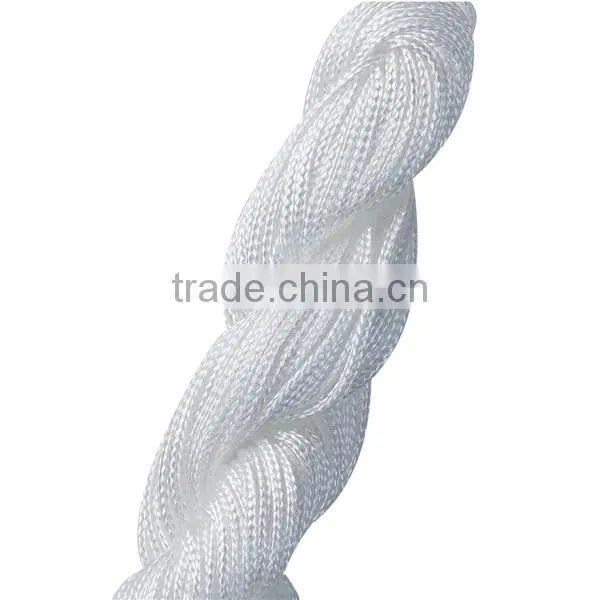 Polyester Jewelry Thread Cord White 1mm Necklace Thread Cord