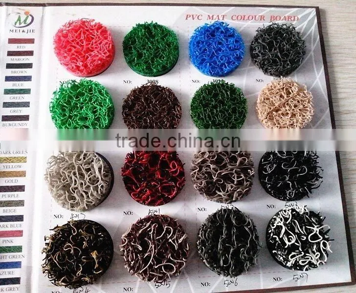 Small MOQ Low price Anti slip PVC coil foot Mat/carpet