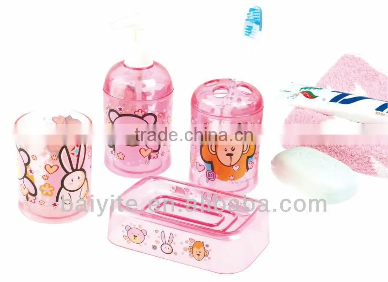 plastic bathroom sets,4pcs plastic bathroom sets