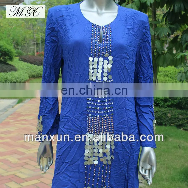 Islamic women clothing abaya kaftan 2015 with Sequins and Hot Drilling
