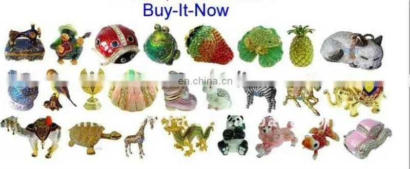 2012 New fashion Golden plated Cz Crystal Symbol of prosperity trinket jewelry box