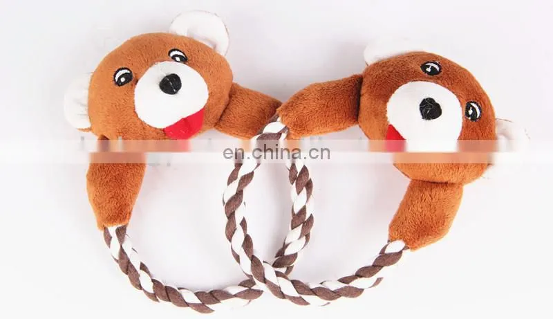 Funny Bear Cotton Rope Toys, Christmas Gift for Dogs