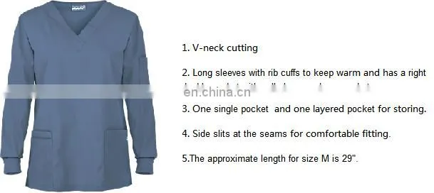 New Unisex's Scrubs Uniform/Hospital Scrubs Long Sleeve