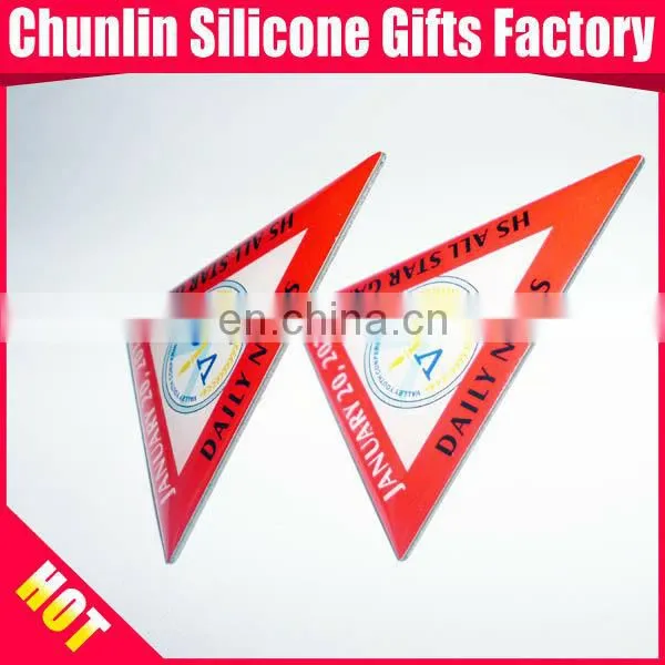Triangle pin badges custom
