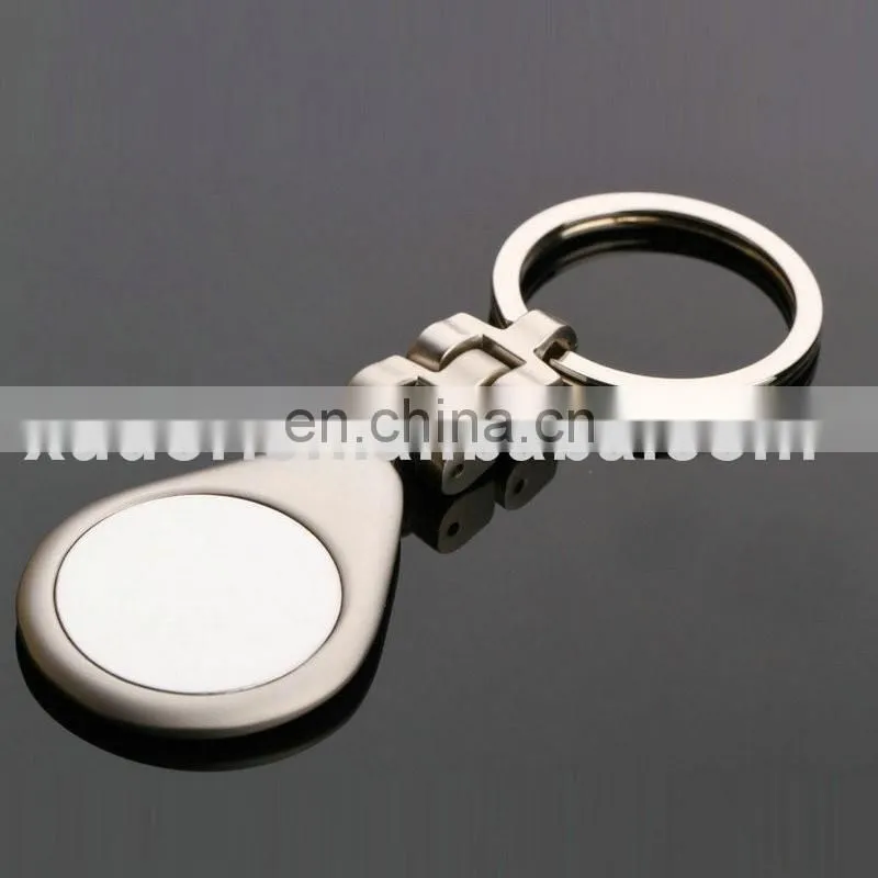China Keychain manufacturer wholesale enamel round engrave pendant keyfinder/custom metal keyrings