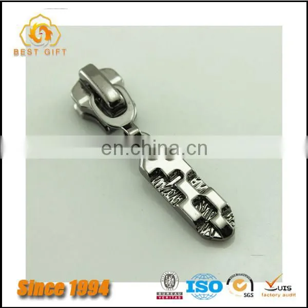 Wholesale Custom Cheap Garment Accessories Jacket Metal Logo Zipper Pulls