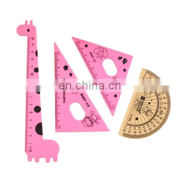 Cute Giraffe Protractor Ruler Set 4 in 1