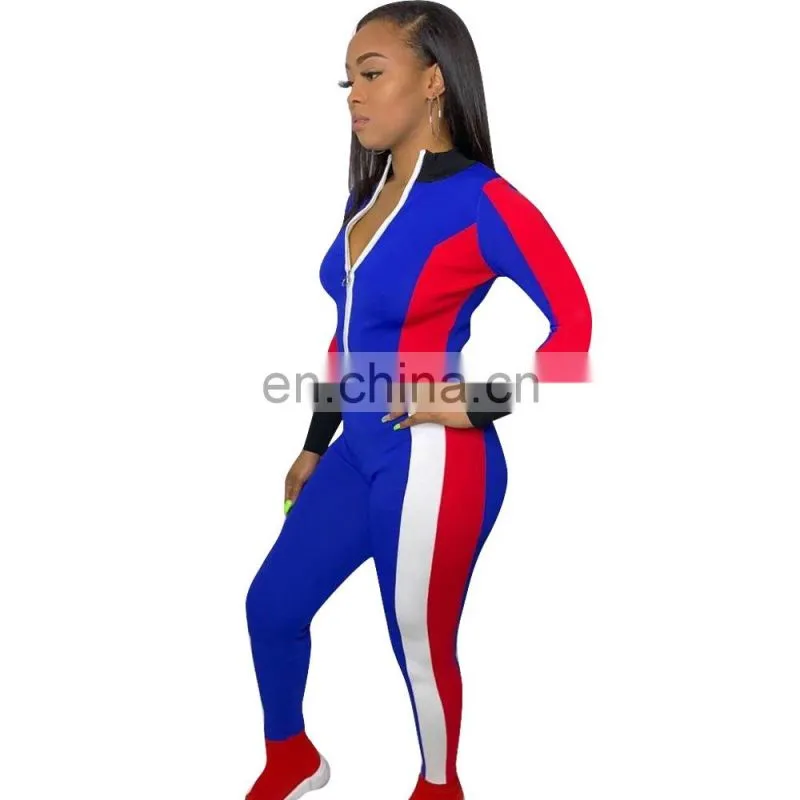 Two piece track suit women hooded tracksuit cotton training suit fitted tracksuit
