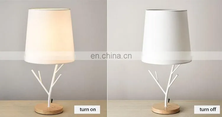 OEM lamp bedroom bedside wooden simple fashion table lamp bedroom reading lamp