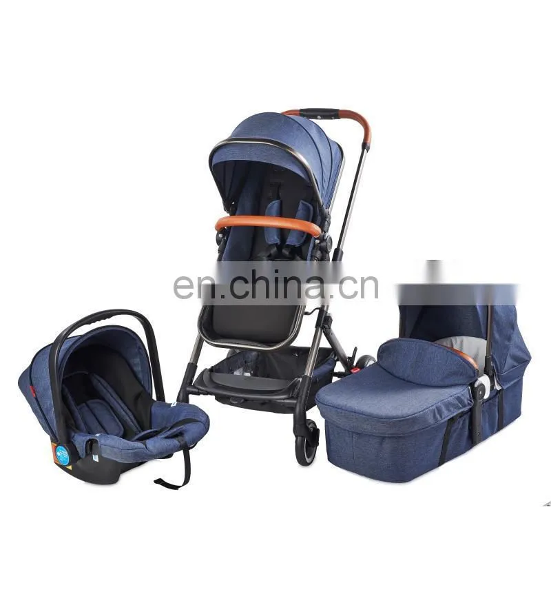 EN1888 OEM factory luxury 3 in 1 baby buggy stroller with car seat