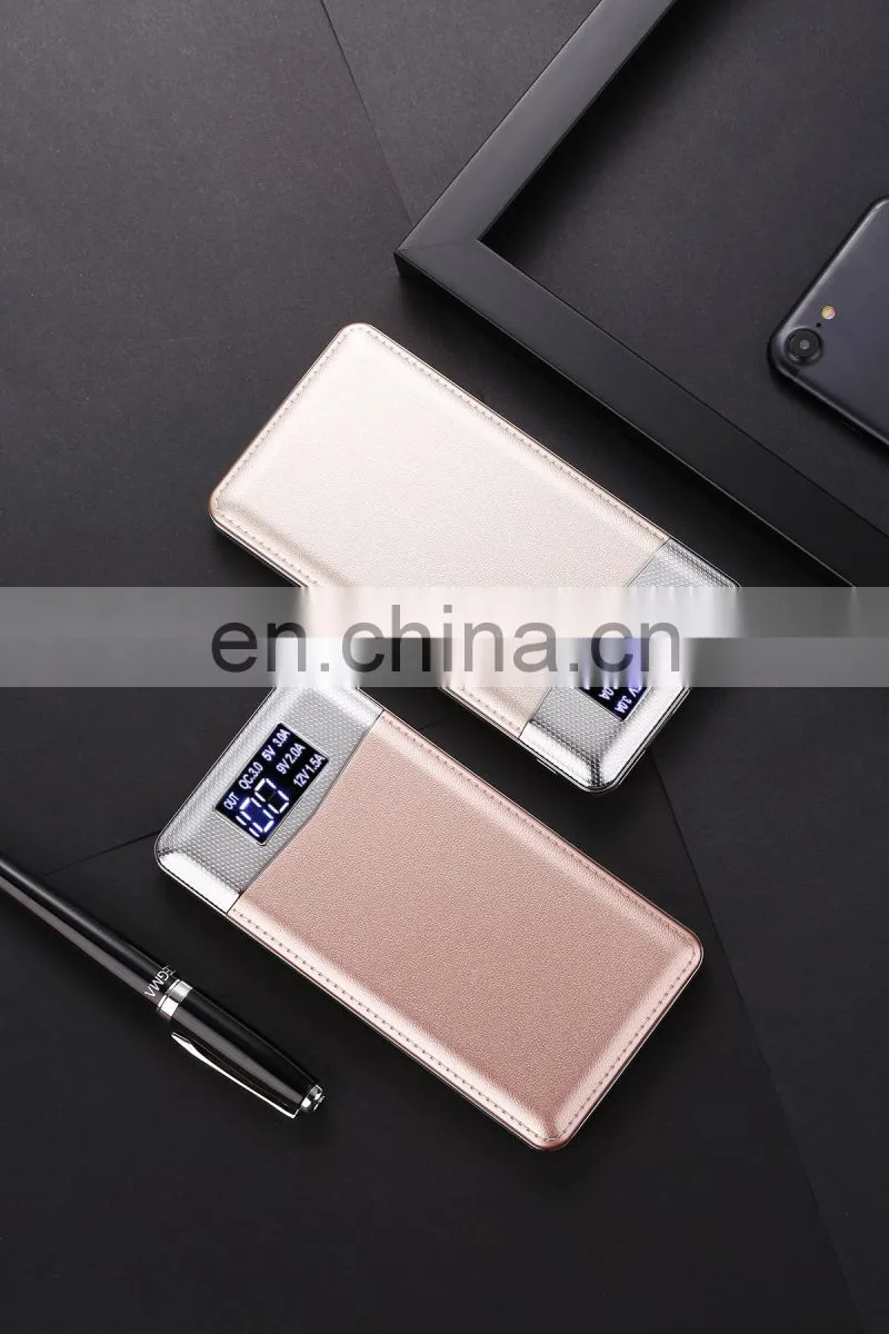 Fashion Products Hot selling type c interface power bank 10000mah led screen display power battery charger