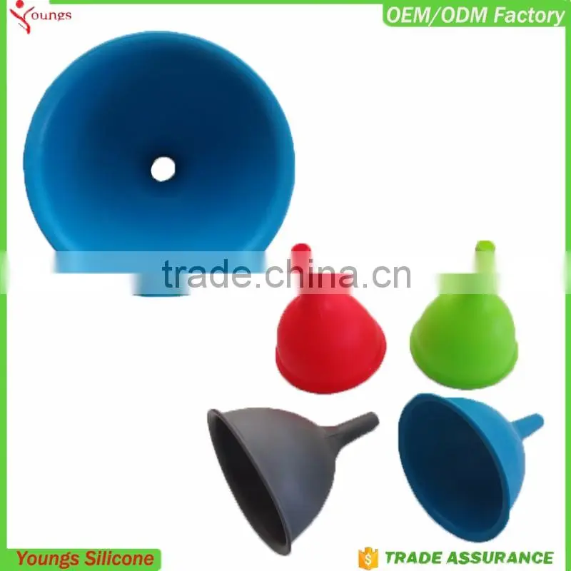 China supplier silicone kitchen tools wide mouth funnel jam funnel cooking funnel