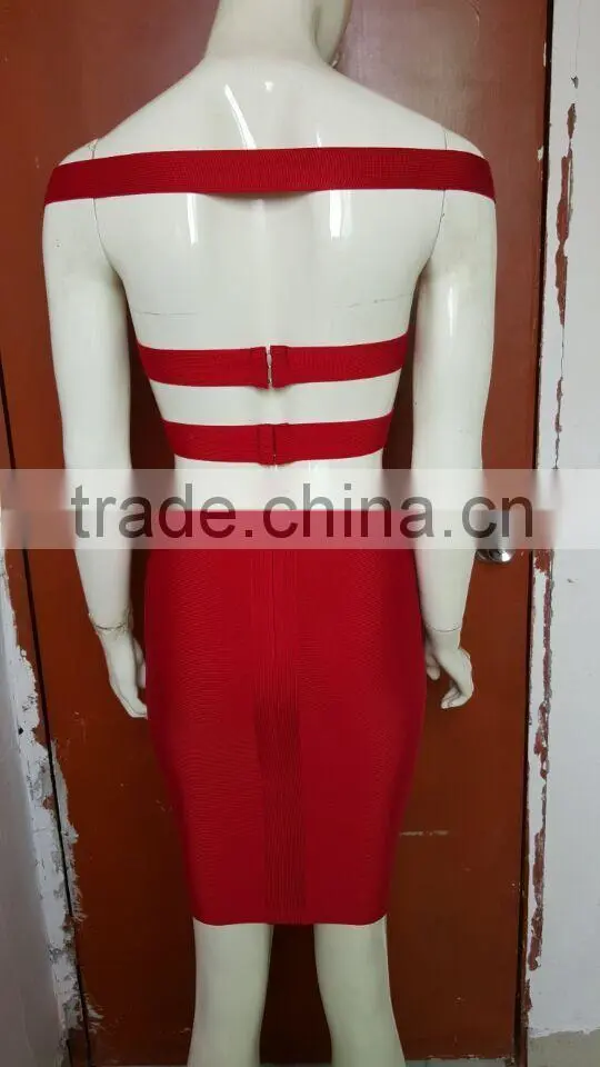 Summer dress 2015 summer new women sey two piece set red blue yellow black purple sey evening party bandage dress Bandage Bodyco